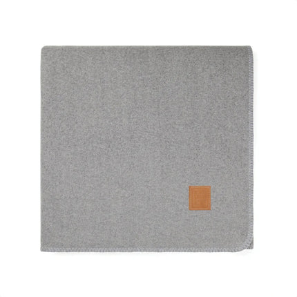 Moulto GRS RPET Blanket From The Atelier Collection In Two Tone With Luxuriously Soft Langetting Stitch And PU Badge - hospitality