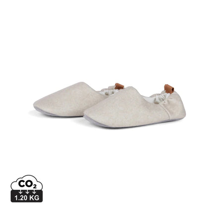 Moulton RCS RPET Slippers In Recycled Polyester Craftsmanship With Elastic Back From The Moulton Collection – part of Burren White set