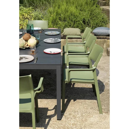 Nadi 8-Seater Outdoor Dining Set with Timeless Italian Design - hospitality