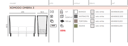 Nardi Komodo Ombra 3 Sunshade - hospitality