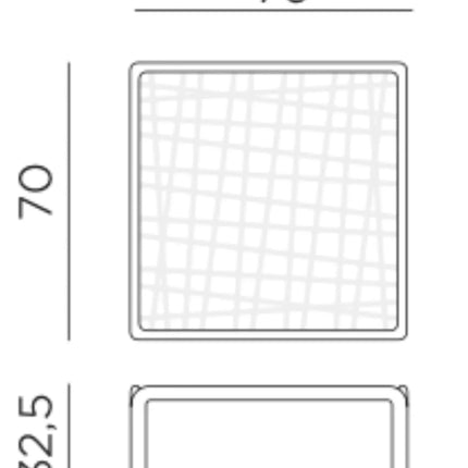 Nardi Komodo Tavolino Vetro Glass Outdoor Table - hospitality