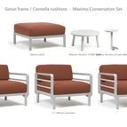 Gesso frame / Cannella cushions