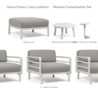 Gesso frame / Lava cushions