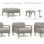 Cactus frame / Lava cushions