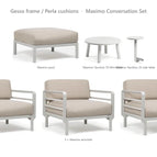 Gesso frame / Perla cushions