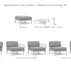 Gesso frame / Lava cushions