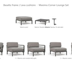 Basalto frame / Lava cushions