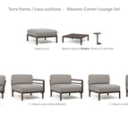 Terra frame / Lava cushions