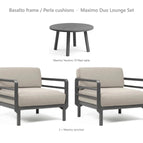 Basalto frame / Perla cushions