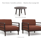 Terra frame / Cannella cushions