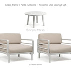 Gesso frame / Perla cushions