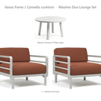 Gesso frame / Cannella cushions