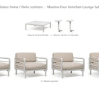 Gesso frame / Perla cushions