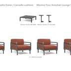 Basalto frame / Cannella cushions