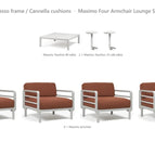 Gesso frame / Cannella cushions