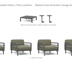 Basalto frame / Timo cushions