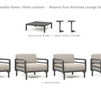 Basalto frame / Perla cushions