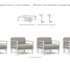 Gesso frame / Lava cushions