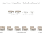 Gesso frame / Perla cushions