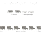 Gesso frame / Lava cushions
