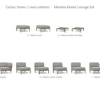 Cactus frame / Lava cushions