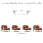 Gesso frame / Cannella cushions