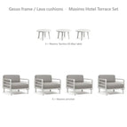 Gesso frame / Lava cushions