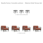 Basalto frame / Cannella cushions