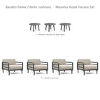 Basalto frame / Perla cushions