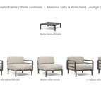 Basalto frame / Perla cushions