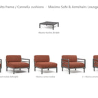 Basalto frame / Cannella cushions