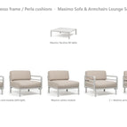Gesso frame / Perla cushions