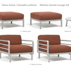 Gesso frame / Cannella cushions