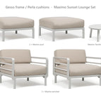 Gesso frame / Perla cushions
