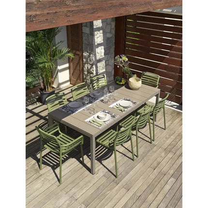 Nardi Premium 8-Seater Outdoor Dining Set - Italian Design Elegance - hospitality