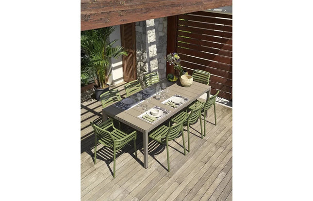 Nardi Premium 8-Seater Outdoor Dining Set - Italian Design Elegance - hospitality