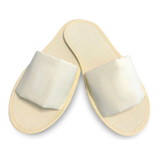 Natural Cotton Hotel Slippers – Open toe
