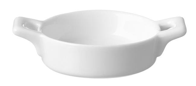 Necessity handle fingerfood porcelain dish, 100mm - hospitality