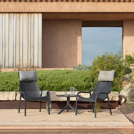 Nardi Net Lounge in Antracite – perforated outdoor lounge chair