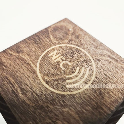 NFC Enabled Block 5 sides Stained & Branded 10-1000 - hospitality