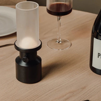 Niori RCS Table Lamp From The RCS Collection In Premium Alloy And Glass Rechargeable USB C Dimmer - hospitality