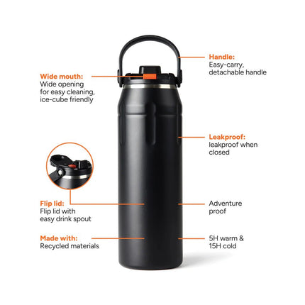 Nordic Drift Trail RCS Insulated sports bottle 940ml - hospitality