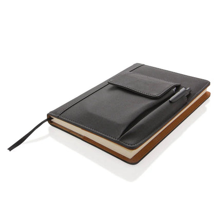 Notebook with phone pocket - hospitality