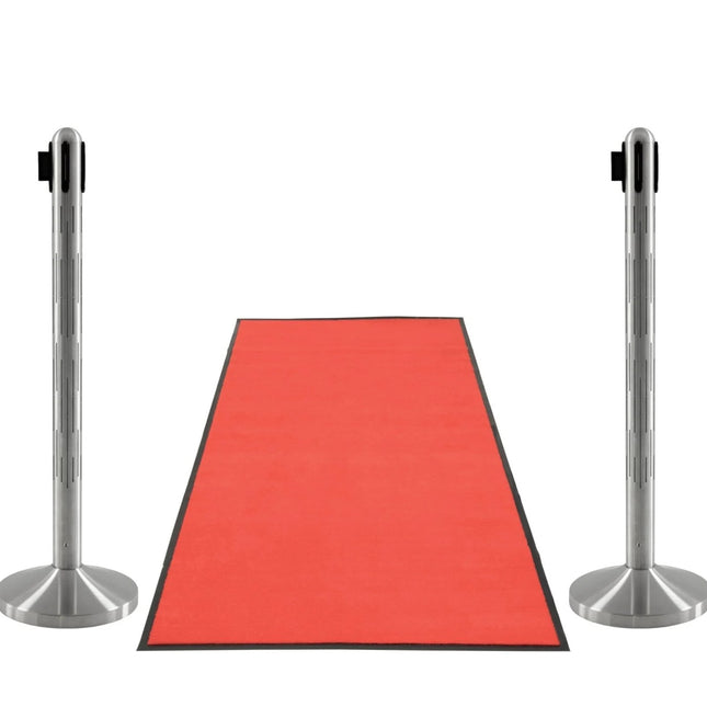 Securit® Nova LED Entrance Set – 2 RGB LED Posts + Red Entrance Carpet – set contents