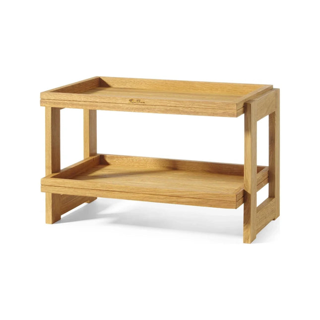 Oak 2-Tier Buffet Stand 574×323×441mm - hospitality