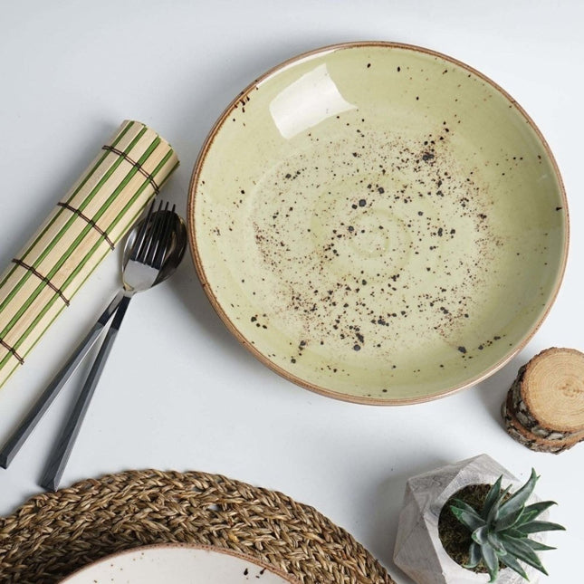 Olive deep coupe plate, 230mm - hospitality