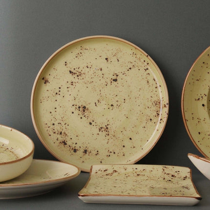 Olive high edge plate, 210mm - hospitality