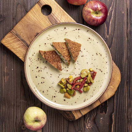 Olive high edge plate, 210mm - hospitality