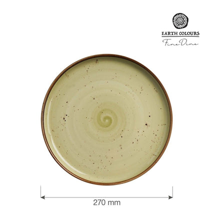 Olive high edge plate, 270mm - hospitality