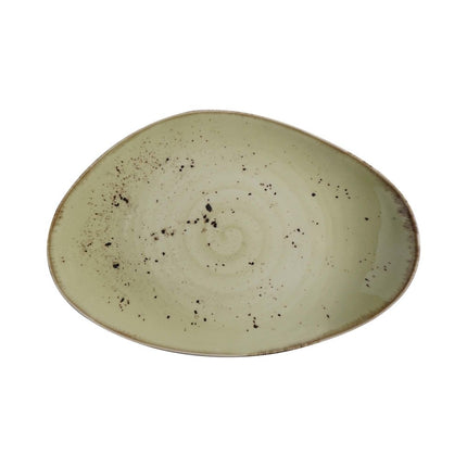 Olive organic shape plate, 350x210mm - hospitality